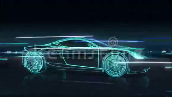 汽车技术用线运行汽车360X光视图视频的预览图