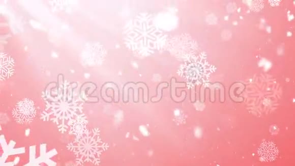 圣诞节冬季雪花4循环背景视频的预览图