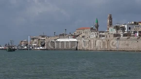 阿克科老城港口天际线以色列视频的预览图