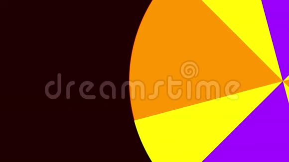 2D圆形图形图案在空间中旋转的背景颜色不同由不同的风扇颜色组成视频的预览图