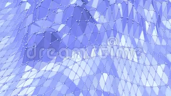 蓝色低聚转化表面作为优雅的环境蓝色多边形几何变换环境或视频的预览图