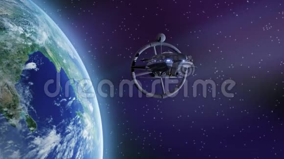 宇宙飞船在地球上空飞行视频的预览图