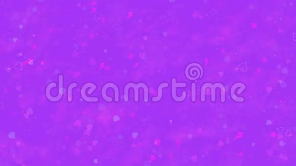 情人节快乐的法语课文BonneSaintValentin是由灰尘形成的在紫色的背景上变成水平的灰尘视频的预览图