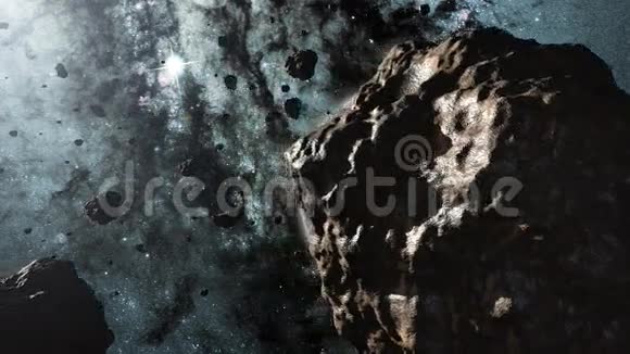 小行星和行星三维动画视频的预览图
