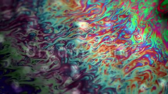 抽象的彩色流体背景充满活力的霓虹灯颜色和图案视频的预览图