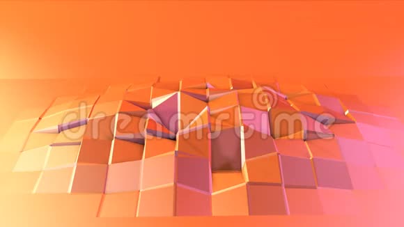 简单的低聚三维表面作为化学环境软几何低聚运动背景移动纯粉红色视频的预览图