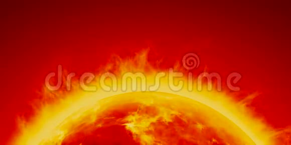 真实的太阳渲染作为中心4kcgi动画视频中燃烧恒星的特写视频的预览图