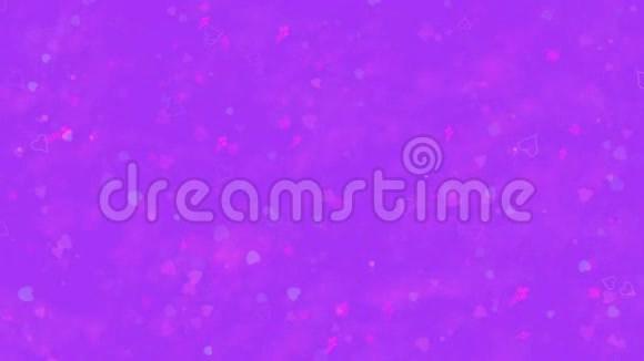 情人节快乐的中文文字由尘土构成在紫色的背景上变成尘土视频的预览图