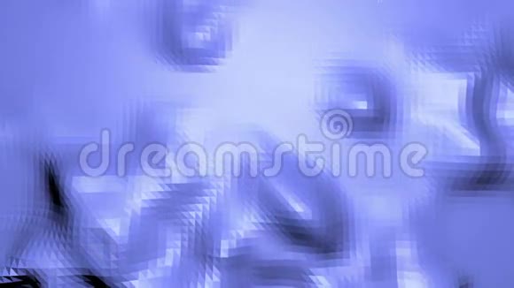 蓝色低聚波动表面作为化学环境蓝色多边形几何振动环境或脉动视频的预览图