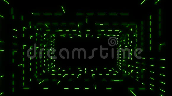 绿色霓虹灯网格室环境图形元素视频的预览图