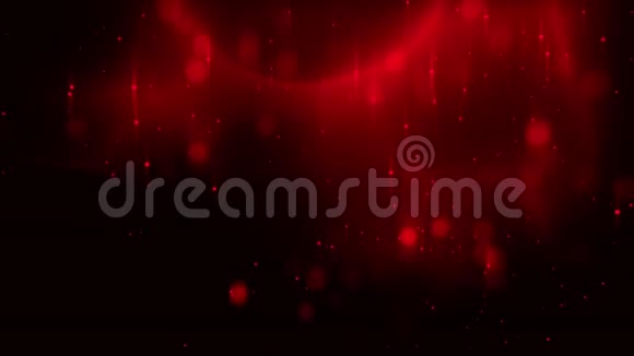 红色发光点粒子场VJ环背景视频的预览图