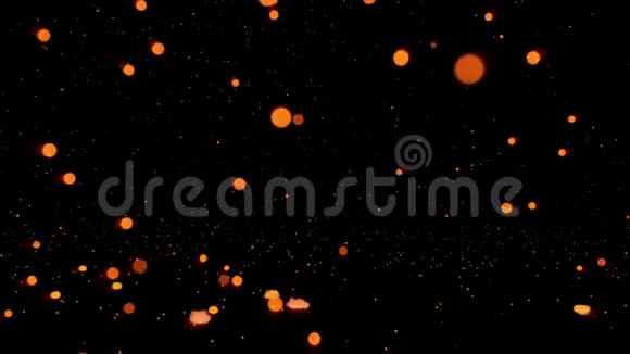 在黑暗的表面落下橙色火球视频的预览图
