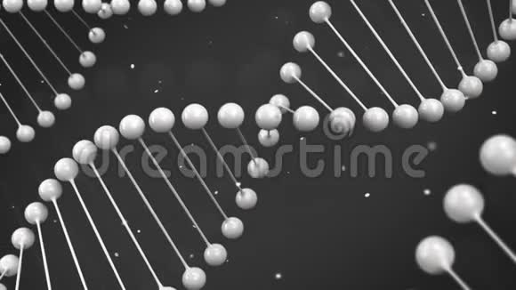 黑色背景DNA链的光白模型视频的预览图