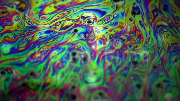 抽象的彩色流体背景充满活力的霓虹灯颜色和图案视频的预览图