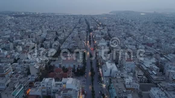雅典黄昏鸟瞰视频的预览图