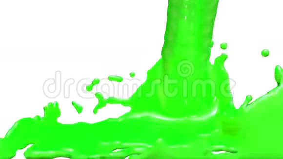 动画绿车油漆浇注和填充屏幕阿尔法通道包括使用卢马哑光3D渲染视图33视频的预览图