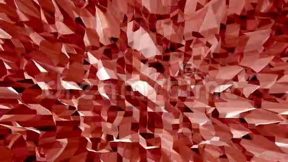 深红色低聚挥动表面作为青年背景暗红色多边形几何振动环境或脉动视频的预览图