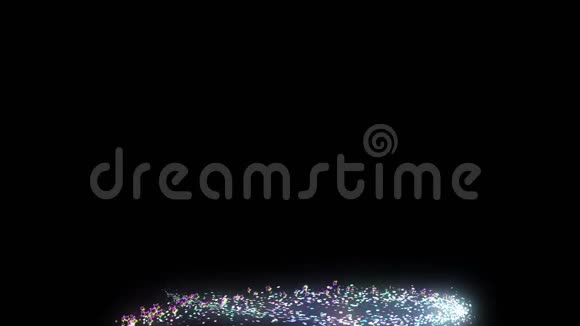 彩虹星星落下闪亮的星星多色抽象的彩虹图案黑色背景视频的预览图