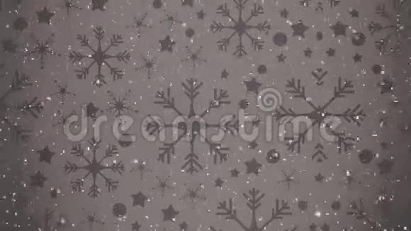 落在灰色背景上的雪视频的预览图
