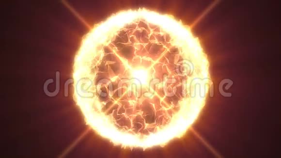 恒星表面有太阳耀斑抽象的科学背景能够循环视频的预览图