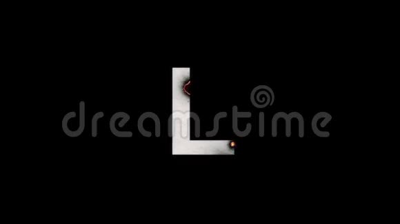 在阿尔法马特燃烧的大写字母L视频的预览图