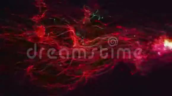 舞动五颜六色的粒子抽象背景视频的预览图