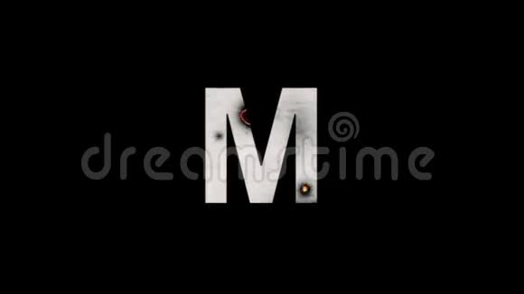 在阿尔法马特燃烧的大写字母M视频的预览图