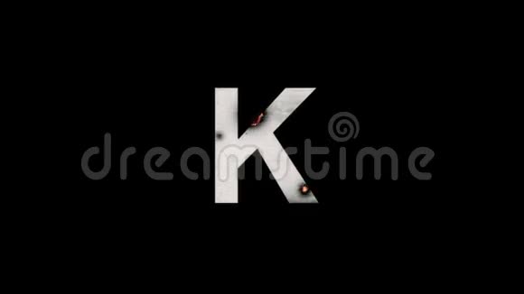 在阿尔法马特燃烧的大写字母K视频的预览图