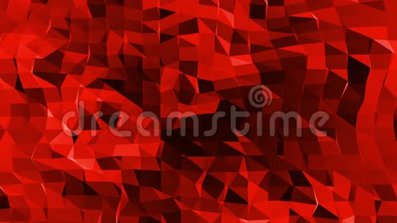抽象挥动红色低聚表面作为折纸景观在时尚的低聚设计多角形镶嵌背景视频的预览图
