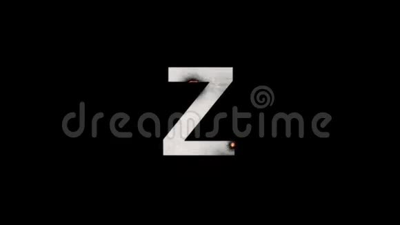 在阿尔法马特燃烧的大写字母Z视频的预览图