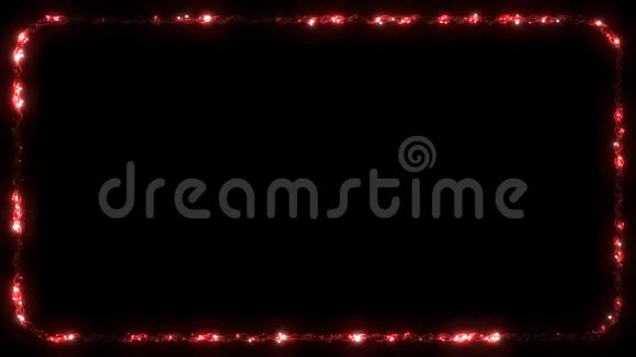 圣诞灯架闪烁点LiteGarland红色视频的预览图