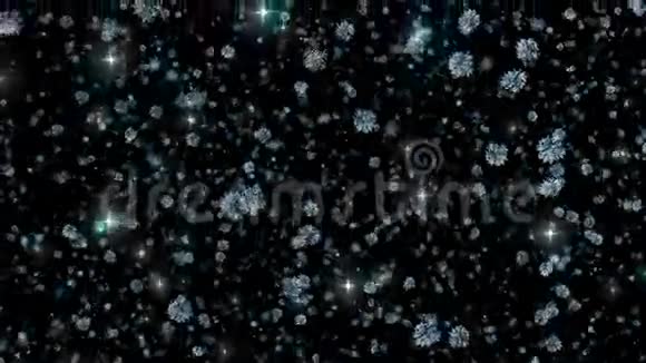 美丽的动画的降雪和降雪的屏幕高清1080视频的预览图