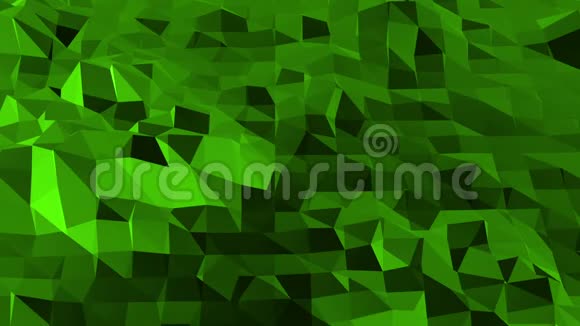 绿色低聚背景脉动抽象低聚表面作为空间环境的时尚低聚设计视频的预览图