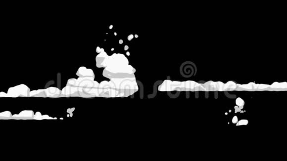 烟雾动画从快速运动游戏动画元素卡通蒸汽云循环黑色动画视频的预览图