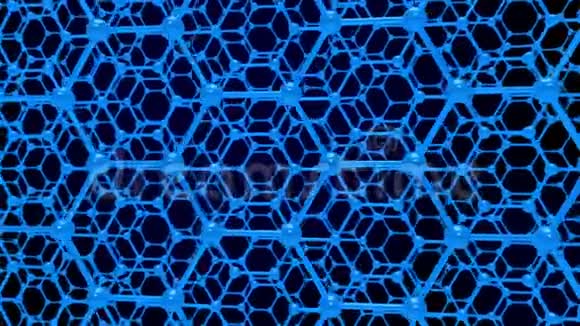 蓝色背景上的分子结构3D译文视频的预览图