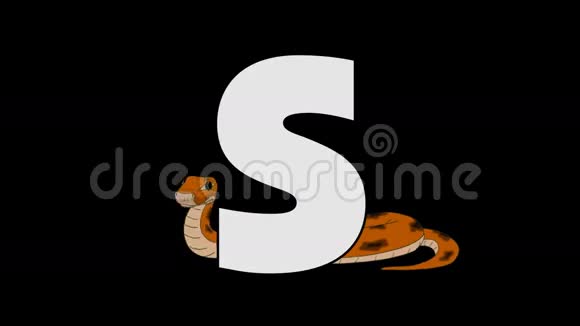 字母S和蛇背景视频的预览图