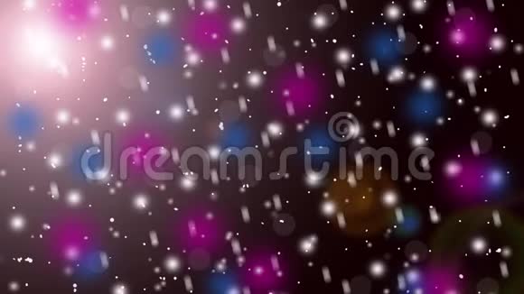 彩色节日背景下的雪视频的预览图