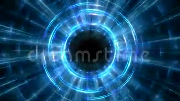 超跳时间概念蓝环循环背景视频的预览图