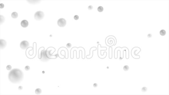 白色背景视频剪辑抽象灰球视频的预览图