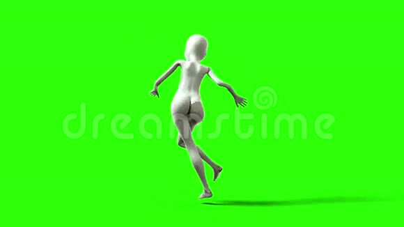 有趣的外星人舞蹈动画不明飞行物概念绿色屏幕动画视频的预览图