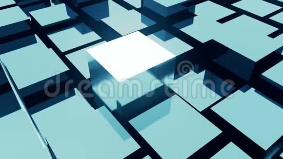 抽象三维金属立方体动画背景视频的预览图