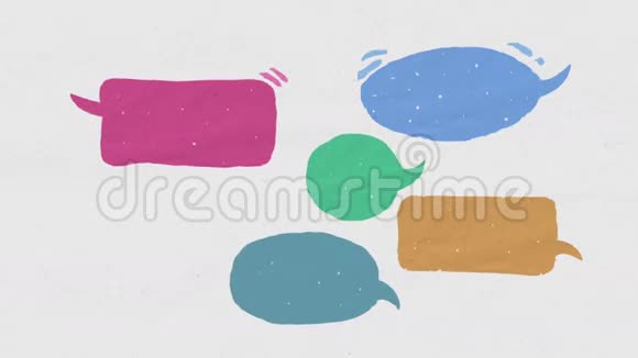 七语言气泡文字条插图风格视频的预览图