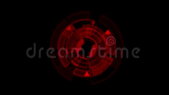 接口数据装载机红色圆形与光轮阿尔法频道视频的预览图