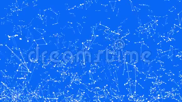 抽象简单的蓝色挥动三维网格或网格作为科幻景观蓝色几何振动环境或脉动数学视频的预览图