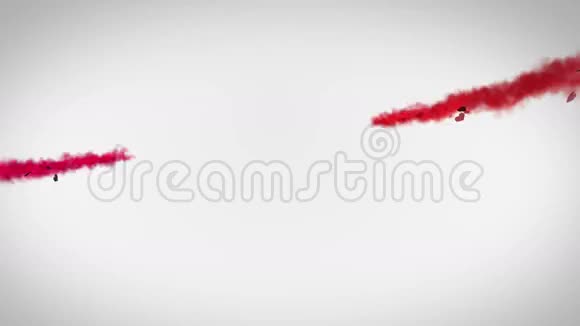 红色烟雾与情人节信息视频的预览图