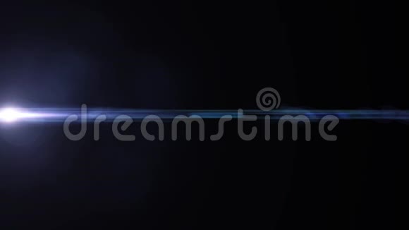 水平蓝色移动灯光学镜头耀斑覆盖闪亮的动画艺术背景新质量自然照明视频的预览图