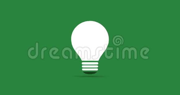 绿色生态能源概念视频动画全动画地热电站标志内灯泡视频的预览图