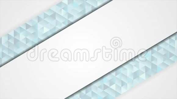 蓝灰色抽象技术低聚马赛克视频动画视频的预览图