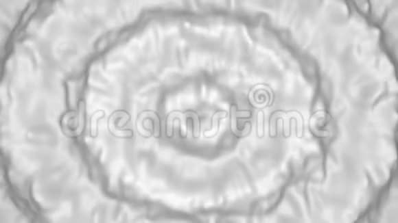 白色液体表面的圆形波纹牛奶或奶油纹理三维渲染插图抽象视频的预览图