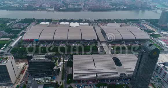 飞越琶洲展览中心国际展览广交会中国进出口公平观视频的预览图